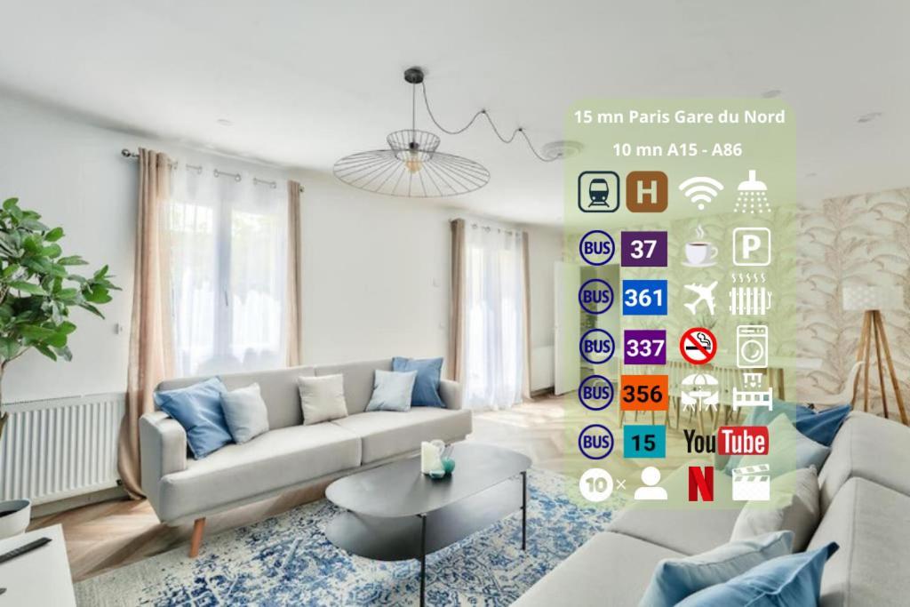 Parking Prive Gratuit - 15Mn Paris - Gare A Pied En 5Mn - Tout Equipee - Terrasse - Jardin - Stade De France - Casino D'Enghien - Hippodrome, Universite Épinay-sur-Seine Exteriér fotografie